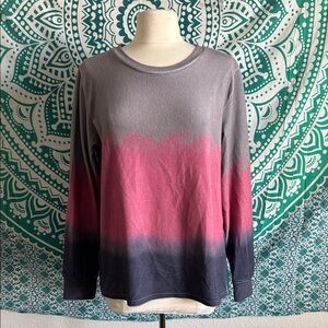 Gradient Pink and Gray Women's Top